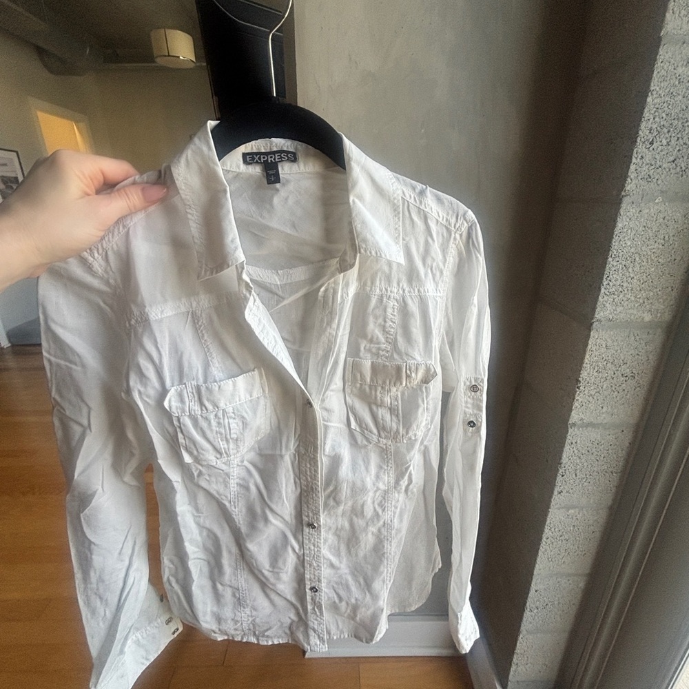 Express Crisp White Shirt